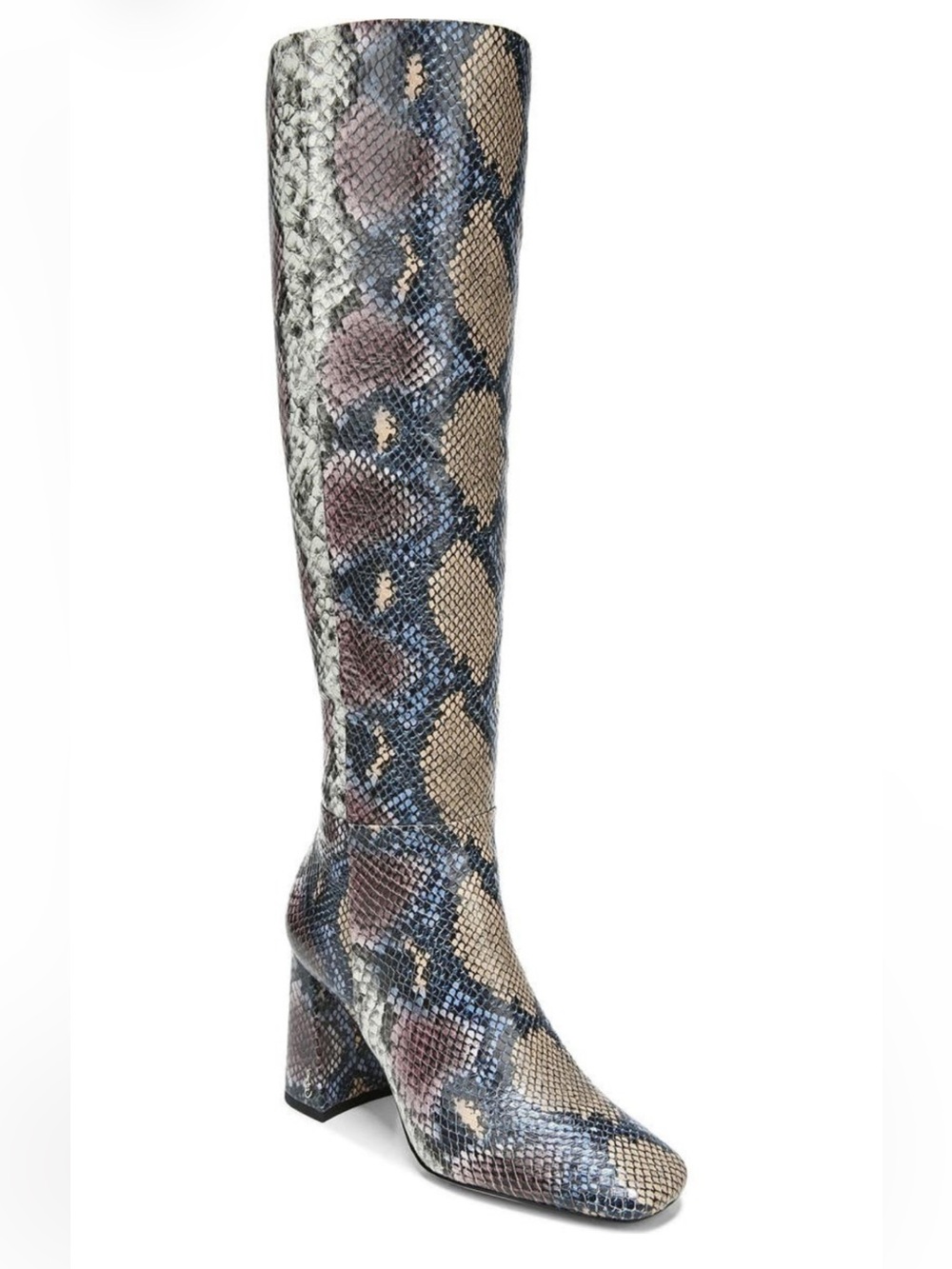 NWT💚Sam Edelman - Smokey Blue Clarem Snake Boots - 5